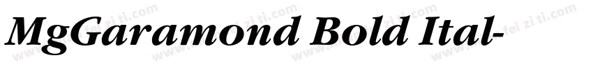 MgGaramond Bold Ital字体转换